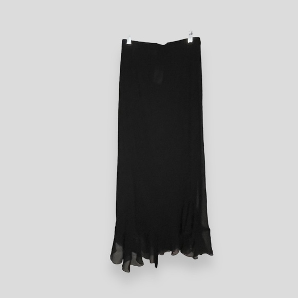 Whimsygoth Fairy Silk Blend Maxi Skirt with Asymmetrical Hem Size 4 - Picture 1 of 7